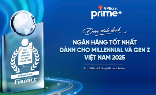 VPBank Prime là thương hiệu tài chính đầu tiên được vinh danh “Ngân hàng tốt nhất dành cho Millennial và Gen Z Việt Nam 2025”