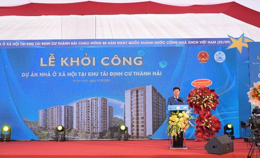 Chính thức khởi công hơn 1.300 căn nhà ở xã hội tại khu tái định cư Thành Hải