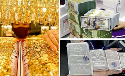 Vàng và USD tiếp tục giảm, bạc tăng nhẹ