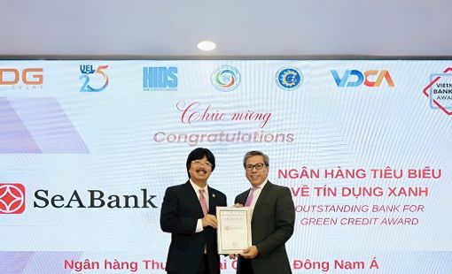 SeABank khẳng định dấu ấn bền vững với 2 giải thưởng Ngân hàng Việt Nam tiêu biểu