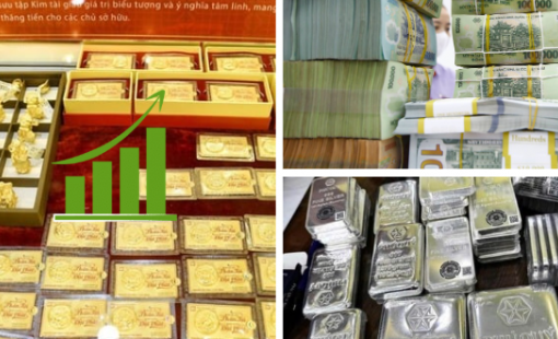 Vàng tăng 2 triệu đồng/lượng trong tuần, bạc vượt mốc 14 năm, xu hướng dòng tiền trú ẩn tiếp tục dâng cao