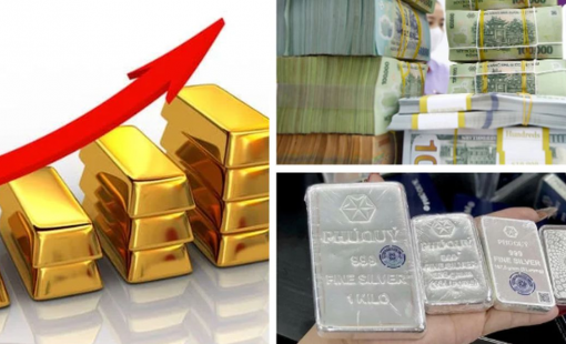 Vàng SJC áp sát 136 triệu đồng, bạc giữ đà tăng