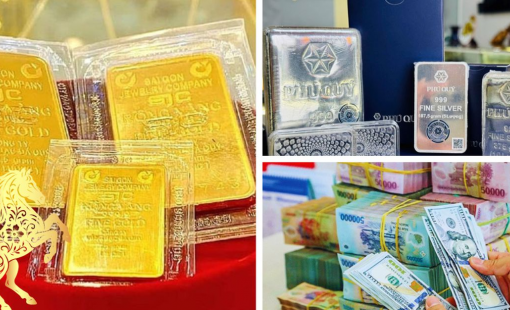 Giá vàng đi ngang phiên cuối tuần, bạc giảm nhẹ sau tuần tăng sốc