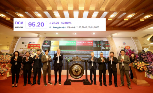 Cổ phiếu Dragon Capital (DCV) tăng kịch trần 40% trong ngày chào sàn chứng khoán