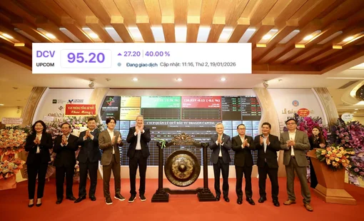 Cổ phiếu Dragon Capital (DCV) tăng kịch trần 40% trong ngày chào sàn chứng khoán