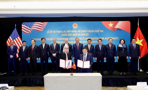 Tổng Bí thư Tô Lâm và đại diện lãnh đạo 2 nước chứng kiến Vietjet trao các thoả thuận trị giá 6,3 tỷ USD với các đối tác Mỹ