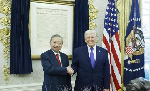 Tổng Bí thư Tô Lâm gặp Tổng thống Hoa Kỳ Donald Trump