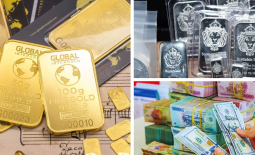 Giá vàng “bốc hơi” 5 triệu đồng/lượng, bạc hạ nhiệt