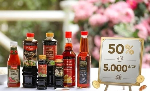 Một công ty chốt ngày chi trả cổ tức tiền mặt với tỷ lệ 50%