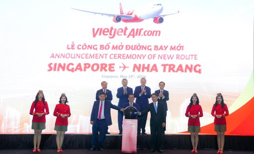 Vietjet mở đường bay Nha Trang – Singapore trước sự chứng kiến của Tổng Bí thư, Chủ tịch nước Tô Lâm