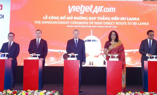 Chào mừng chuyến thăm của Tổng Bí thư, Chủ tịch nước Tô Lâm, Vietjet mở đường bay đầu tiên đến Sri Lanka