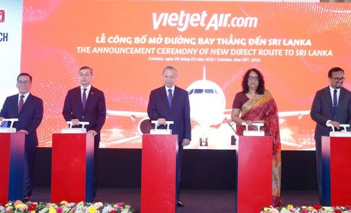 Chào mừng chuyến thăm của Tổng Bí thư, Chủ tịch nước Tô Lâm, Vietjet mở đường bay đầu tiên đến Sri Lanka