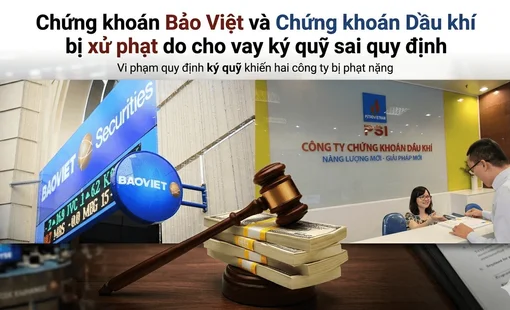 Chứng khoán Bảo Việt và Chứng khoán Dầu khí bị UBCKNN xử phạt do cho vay ký quỹ sai quy định