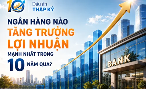 Lợi nhuận nhiều ngân hàng tăng 30 - 50 lần trong 10 năm qua: Lộ diện nhà băng bứt tốc nhanh nhất