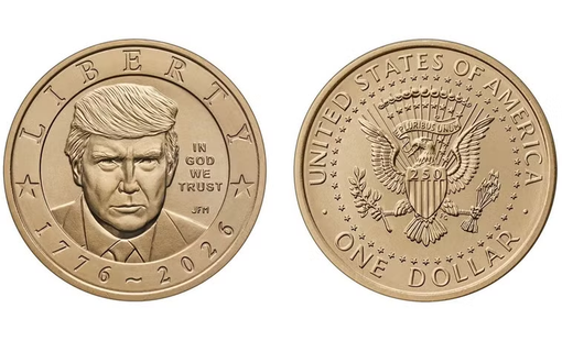 Mỹ phát hành đồng xu 1 USD in hình Tổng thống Donald Trump