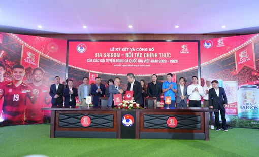 SABECO và VFF gia hạn hợp tác chiến lược, tiếp sức cho bóng đá Việt Nam giai đoạn 2026 - 2029