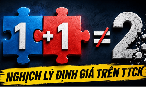 Nghịch lý định giá trên thị trường chứng khoán: 1+1 không bằng 2!