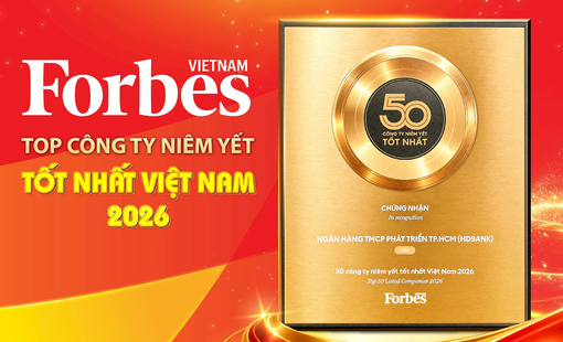 HDBank tiếp tục vào Top 50 Forbes Việt Nam trong bước chuyển lớn của thị trường vốn