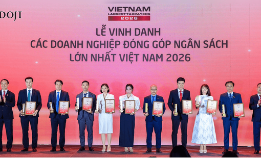 DOJI nhận vinh danh Top 7 doanh nghiệp phân phối – bán lẻ tư nhân nộp ngân sách Nhà nước lớn nhất Việt Nam năm 2026