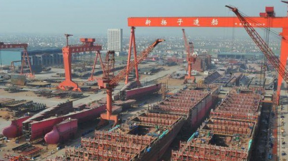 Trung Quốc tiếp tục dẫn đầu thế giới trong ngành đóng tàu