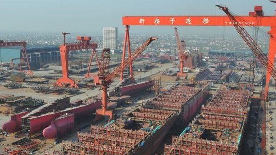 Trung Quốc tiếp tục dẫn đầu thế giới trong ngành đóng tàu