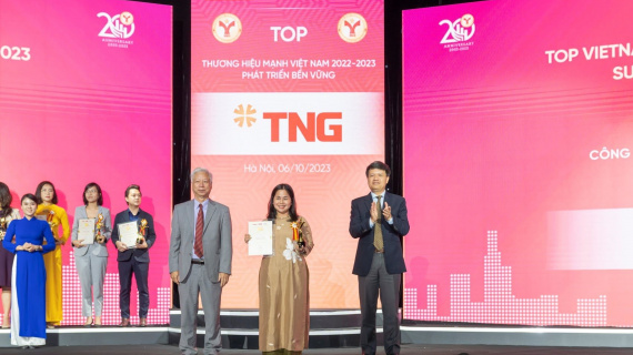 TNG Holdings Vietnam được tôn vinh “Thương hiệu mạnh - Phát triển bền vững năm 2023”