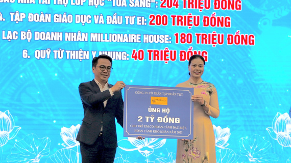 T&T Group ủng hộ 2 tỷ đồng hỗ trợ trẻ em có hoàn cảnh khó khăn