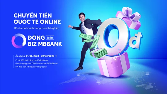 MB trợ lực cho doanh nghiệp nhập khẩu với ưu đãi chuyển tiền quốc tế online 0 đồng trên BIZ MBBank