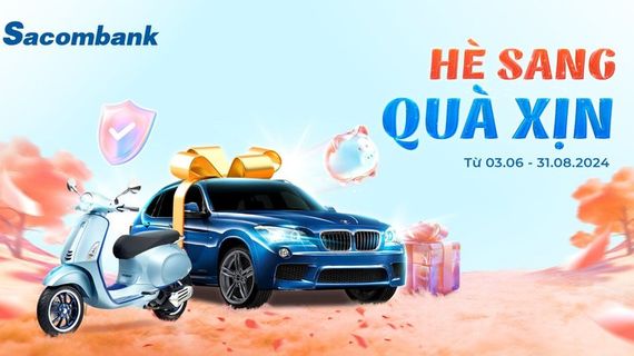 Cơ hội trúng 2 xe BMW cao cấp cùng nhiều giải thưởng giá trị từ Sacombank