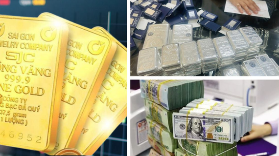 Vàng và bạc tăng nhẹ phiên đầu tuần
