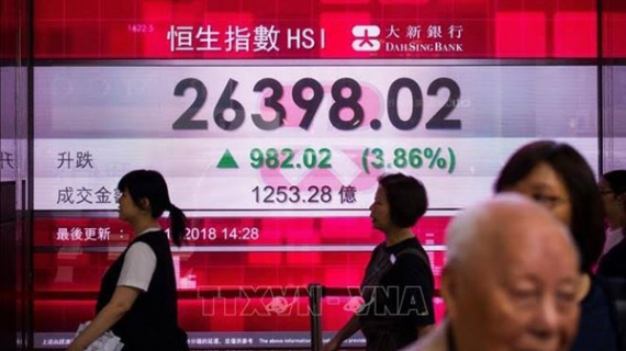 Lo ngại căng thẳng thương mại dịu bớt, chứng khoán châu Á phục hồi ấn tượng