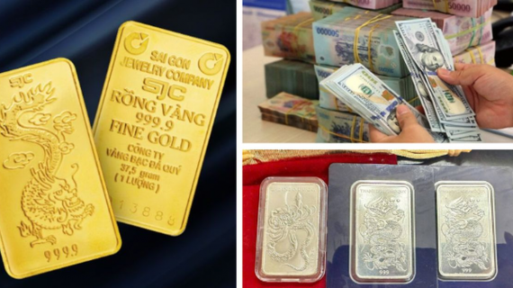 Giá vàng, bạc giảm phiên thứ 2 liên tiếp, tỷ giá trung tâm hạ nhiệt