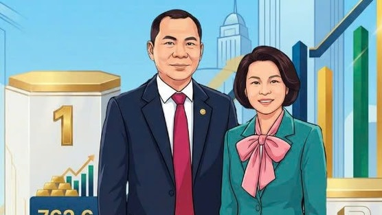 Vợ chồng tỷ phú Phạm Nhật Vượng chính thức trở thành 2 người giàu nhất và nhì TTCK Việt Nam, bỏ xa những người còn lại