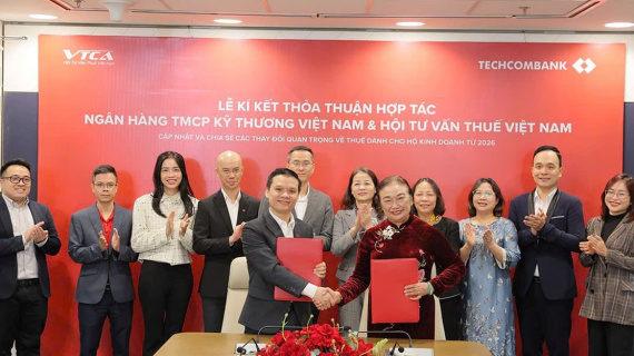 Techcombank hợp tác hội tư vấn thuế Việt Nam, hỗ trợ hộ kinh doanh chuyển đổi