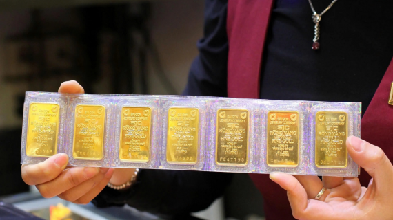 Giá vàng SJC giảm theo đà thế giới