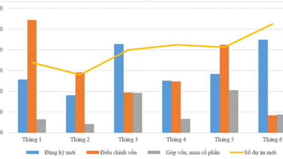 Thu hút FDI tháng 6 đạt mức cao nhất từ đầu năm