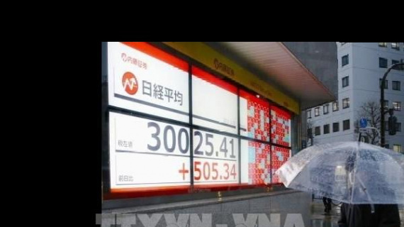 Chứng khoán châu Á tăng điểm theo chân đà phục hồi từ Phố Wall