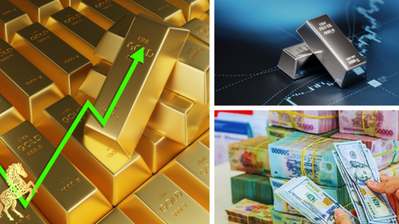 Giá vàng tăng sốc 4,6 triệu đồng, bạc vượt 102 triệu/kg