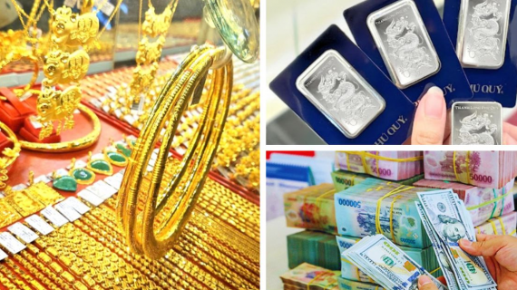 Giá vàng neo cao, bạc vượt mốc 114 triệu/kg