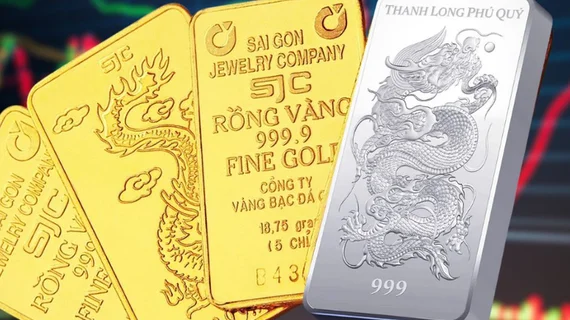 Giá vàng giảm thêm nửa triệu đồng/lượng, bạc tiếp tục giảm sâu