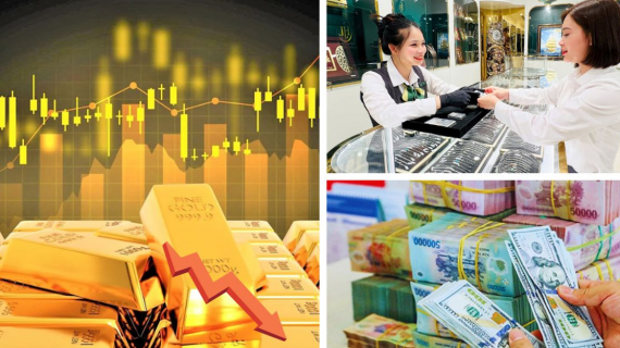 Giá vàng giảm thêm 3,4 triệu đồng/lượng, bạc lao dốc