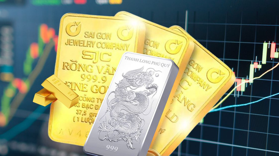 Áp lực chốt lời lan rộng, giá vàng bạc tiếp tục điều chỉnh giảm sâu
