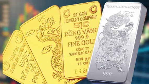 Giá vàng giảm sâu phiên cuối tuần, bạc “bốc hơi” gần 4 triệu đồng/kg