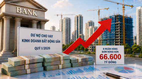 8 ngân hàng bơm thêm 66.000 tỷ cho kinh doanh bất động sản: Gần một nửa đến từ nhà băng tư nhân lớn nhất hệ thống