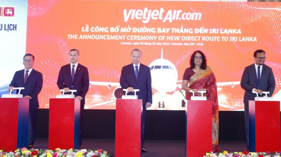 Chào mừng chuyến thăm của Tổng Bí thư, Chủ tịch nước Tô Lâm, Vietjet mở đường bay đầu tiên đến Sri Lanka