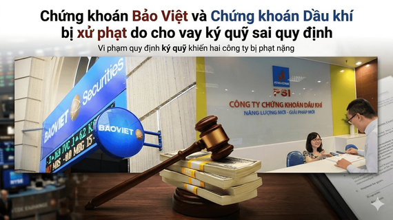 Chứng khoán Bảo Việt và Chứng khoán Dầu khí bị UBCKNN xử phạt do cho vay ký quỹ sai quy định