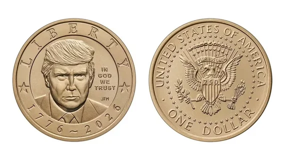 Mỹ phát hành đồng xu 1 USD in hình Tổng thống Donald Trump