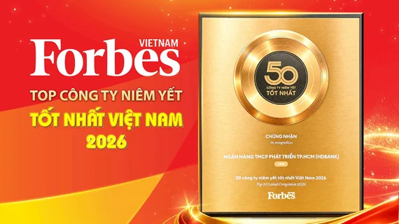 HDBank tiếp tục vào Top 50 Forbes Việt Nam trong bước chuyển lớn của thị trường vốn