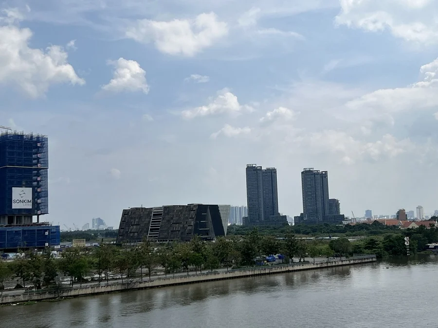 Dự án Sóng Việt của Sonkim Land đang triển khai có vị trí đắc địa thuộc KĐT mới Thủ Thiêm - Ảnh: Huyền Châm