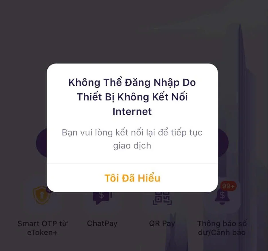 TPBank đang khắc phục sự cố hệ thống
